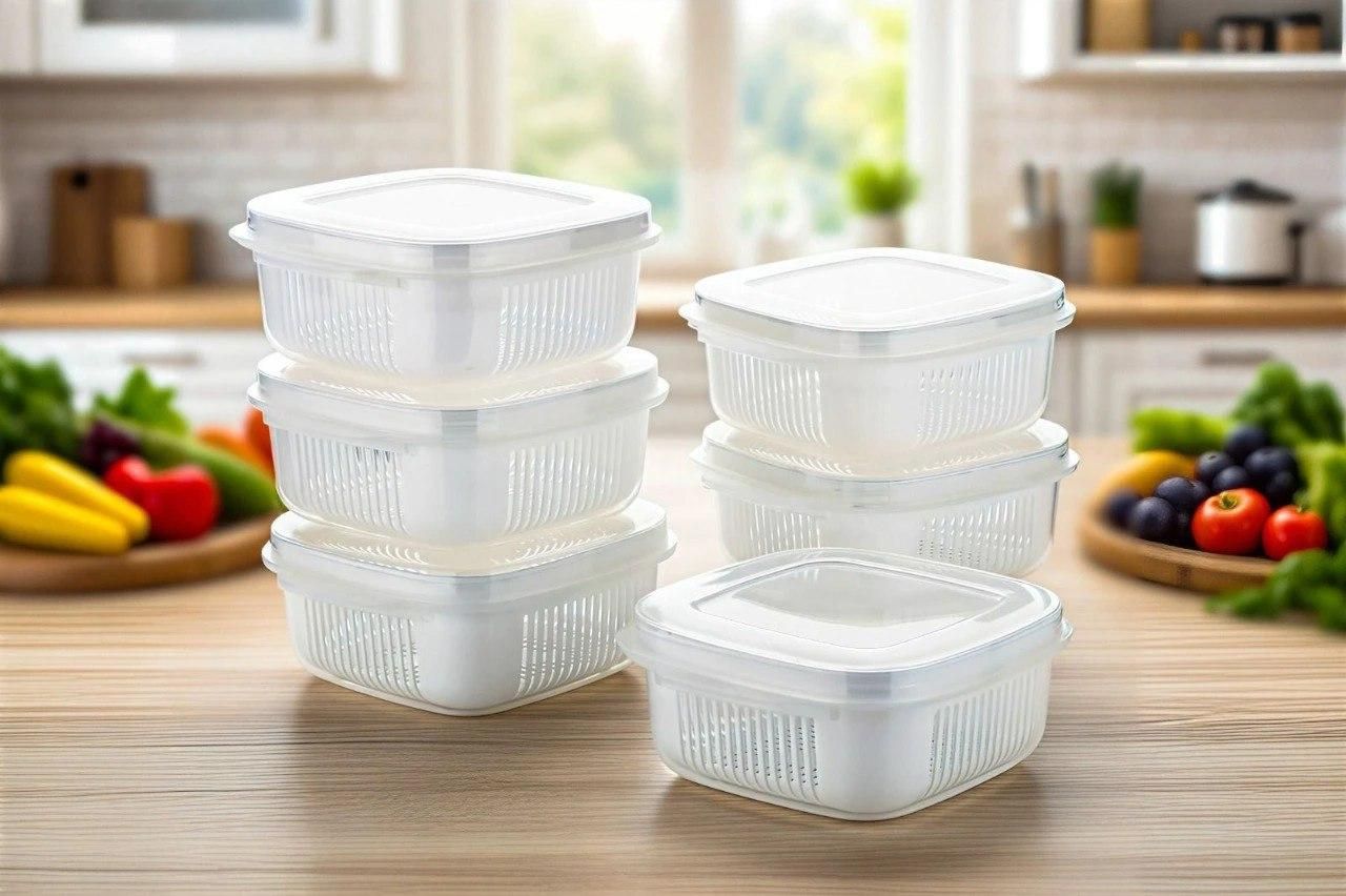 6 Pcs Refrigerator Storage Organizers